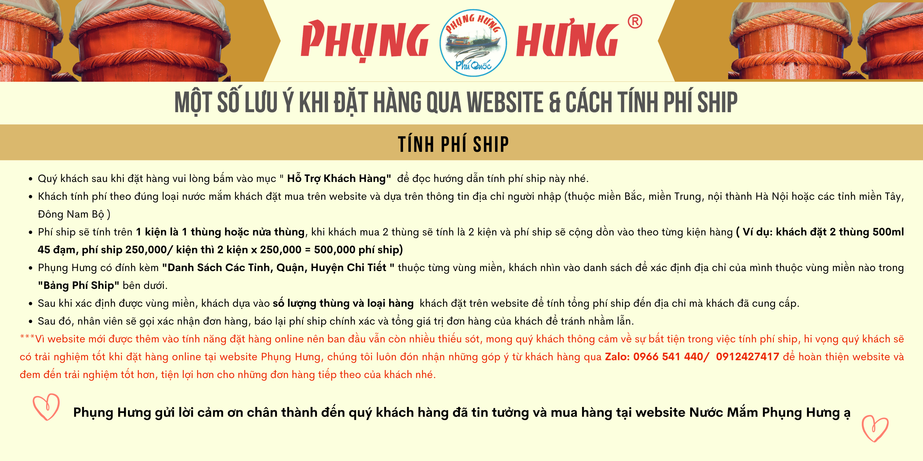 Bảng phí ship và cách tính phí